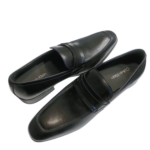New Calvin Klein Mens Black Slip On Loafers Dress Shoes main image 15